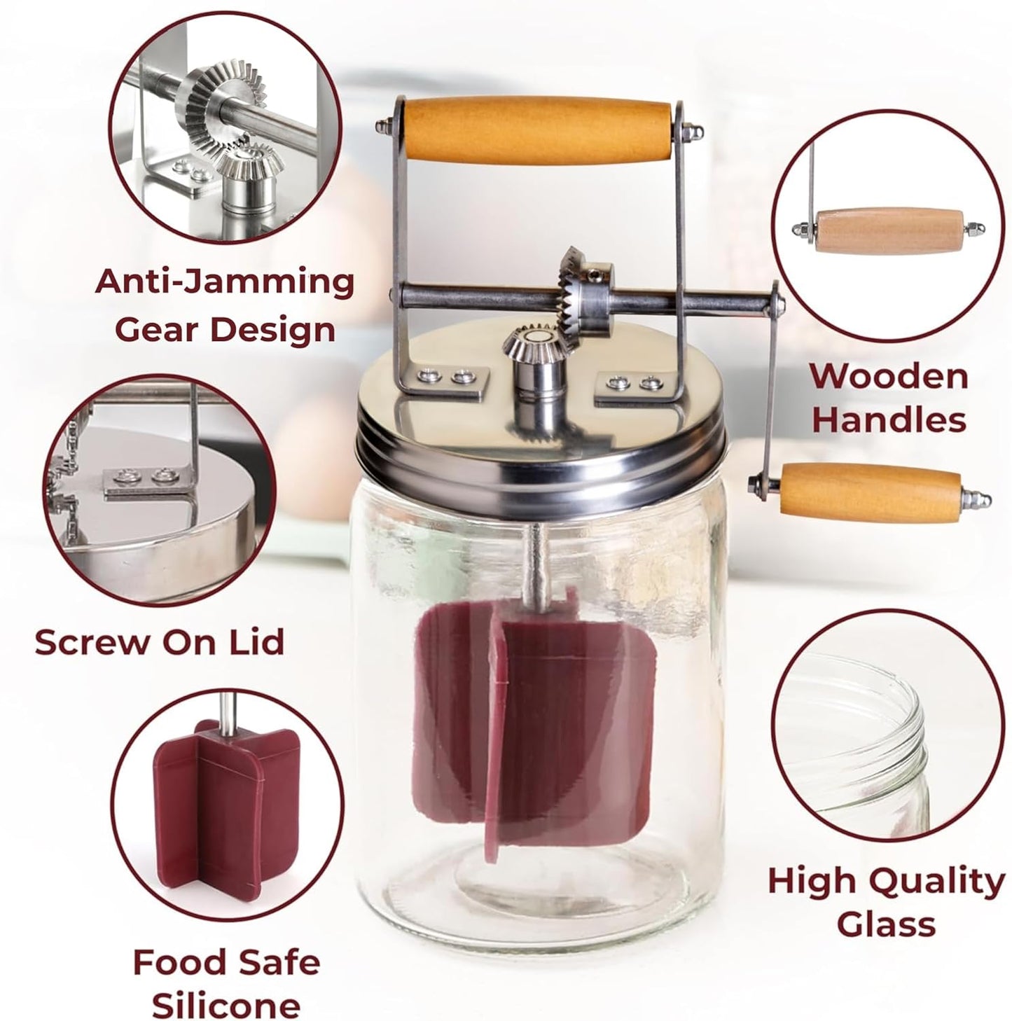 Dazey Butter Churner - Butter Crock, Cheese Cloth, Butter Paddles, Recipe Book INCLUDED