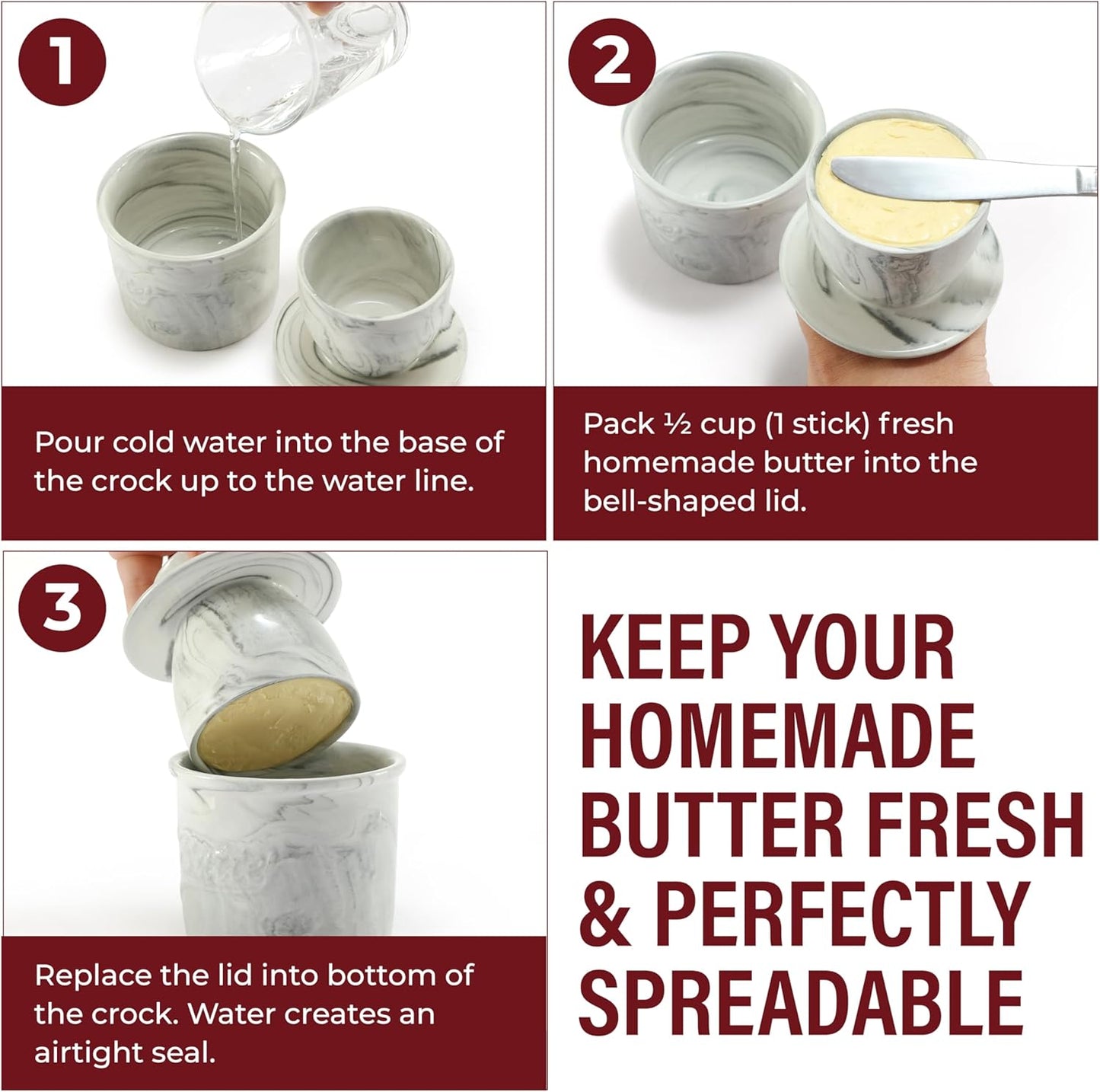 Dazey Butter Churner - Butter Crock, Cheese Cloth, Butter Paddles, Recipe Book INCLUDED