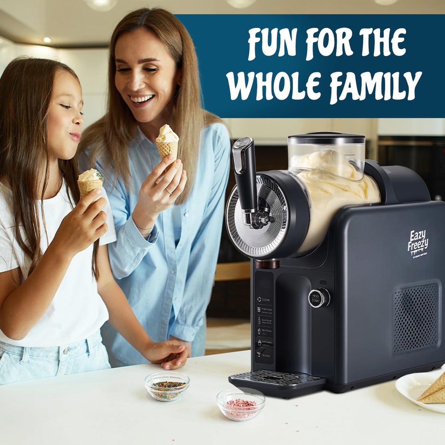 2-in-1 Slushie and Ice Cream Machine