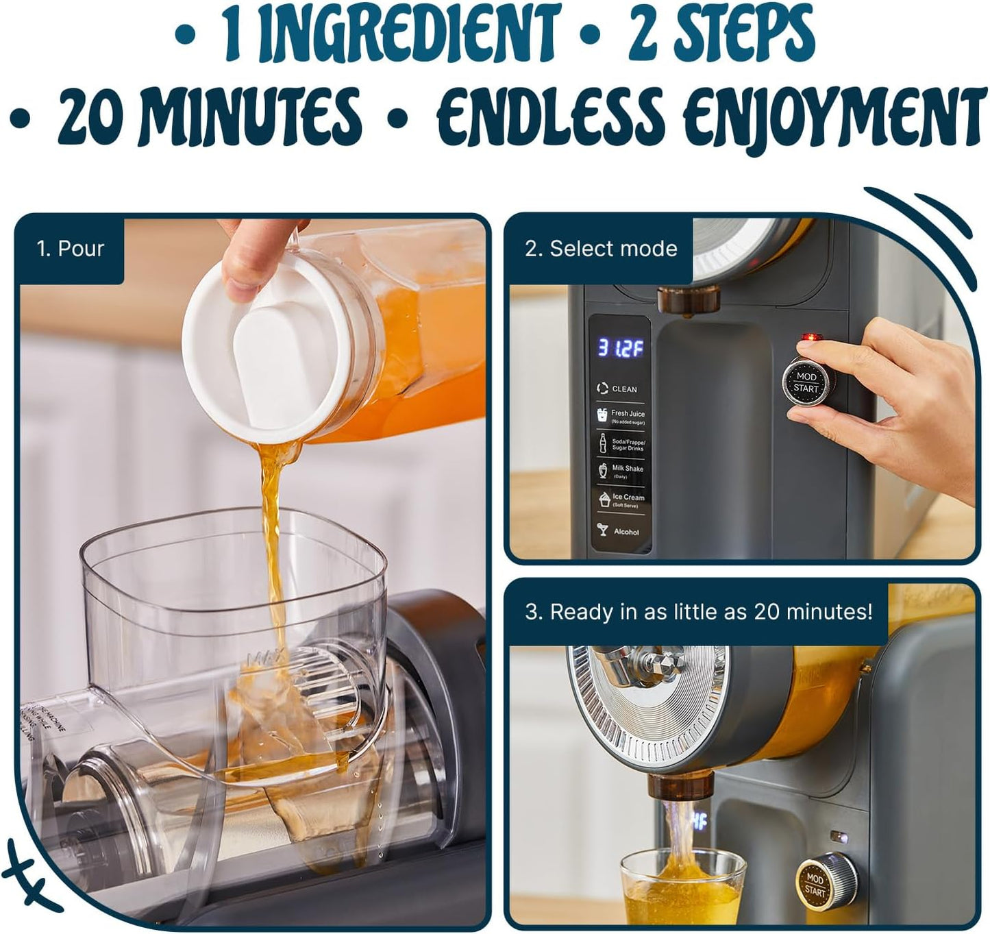 2-in-1 Slushie and Ice Cream Machine