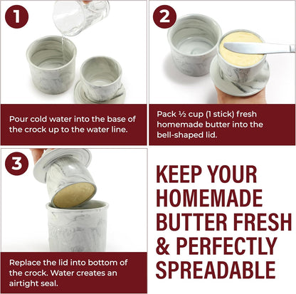 Dazey Butter Churner - Butter Crock, Cheese Cloth, Butter Paddles, Recipe Book INCLUDED